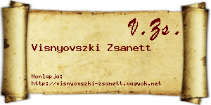 Visnyovszki Zsanett névjegykártya