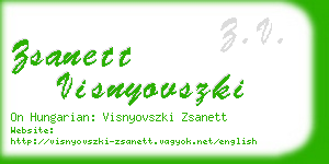 zsanett visnyovszki business card